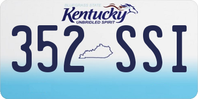 KY license plate 352SSI