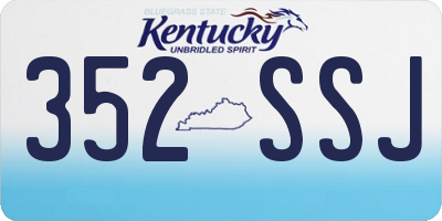 KY license plate 352SSJ