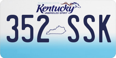 KY license plate 352SSK