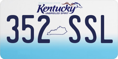 KY license plate 352SSL