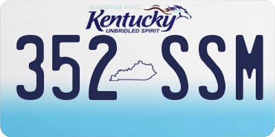 KY license plate 352SSM
