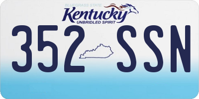 KY license plate 352SSN