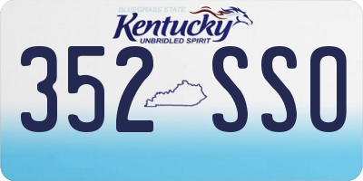 KY license plate 352SSO