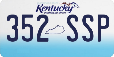 KY license plate 352SSP
