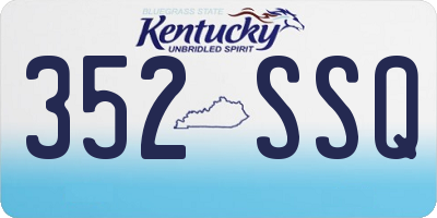 KY license plate 352SSQ