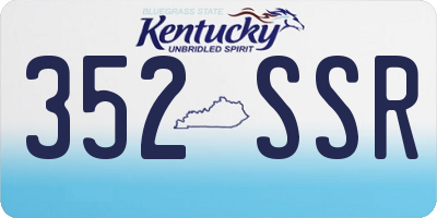 KY license plate 352SSR