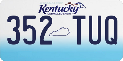 KY license plate 352TUQ