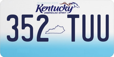 KY license plate 352TUU