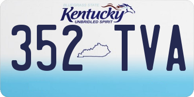 KY license plate 352TVA