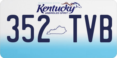 KY license plate 352TVB
