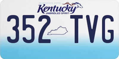 KY license plate 352TVG