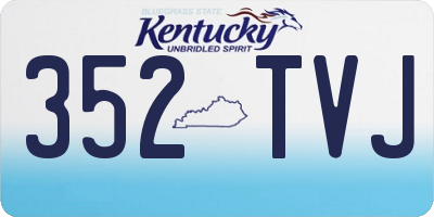 KY license plate 352TVJ