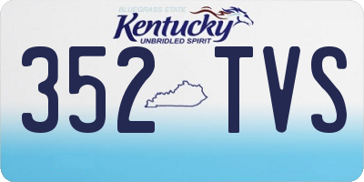 KY license plate 352TVS