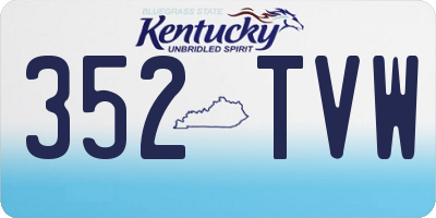 KY license plate 352TVW