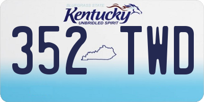 KY license plate 352TWD