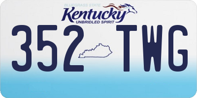 KY license plate 352TWG