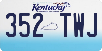 KY license plate 352TWJ