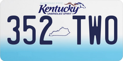 KY license plate 352TWO
