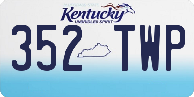 KY license plate 352TWP