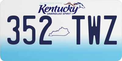 KY license plate 352TWZ