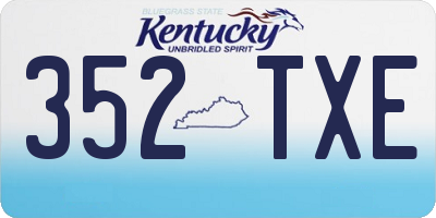 KY license plate 352TXE