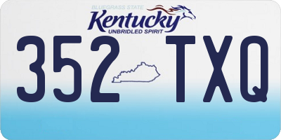 KY license plate 352TXQ