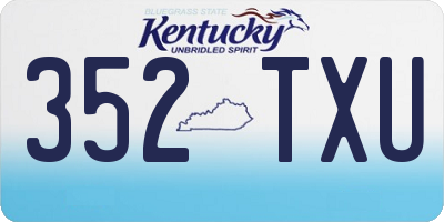 KY license plate 352TXU