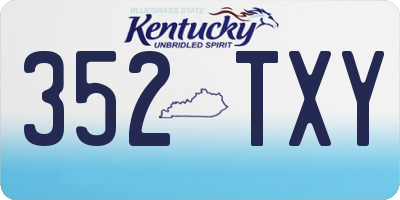 KY license plate 352TXY