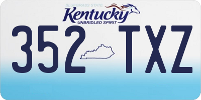 KY license plate 352TXZ
