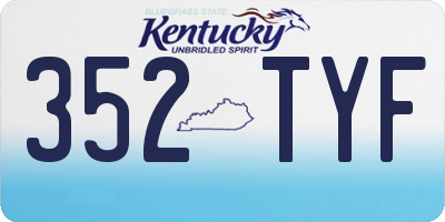 KY license plate 352TYF