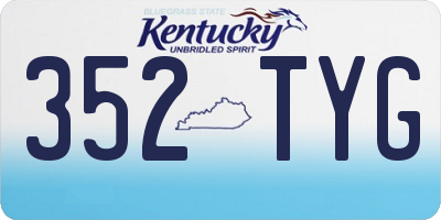 KY license plate 352TYG