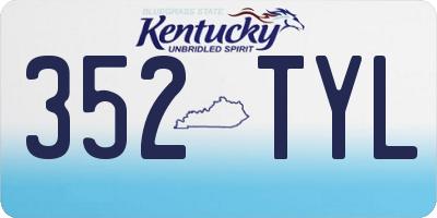 KY license plate 352TYL