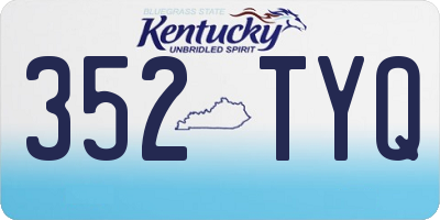 KY license plate 352TYQ