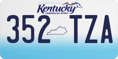 KY license plate 352TZA
