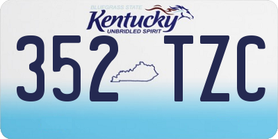 KY license plate 352TZC