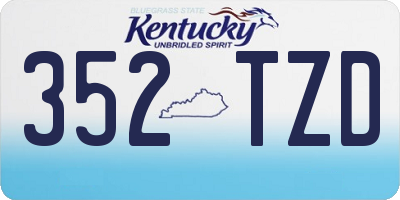 KY license plate 352TZD