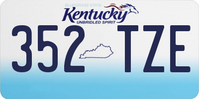 KY license plate 352TZE