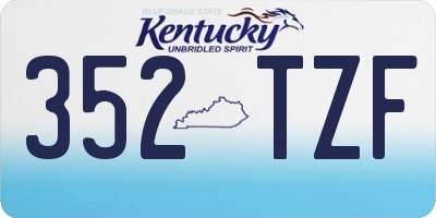 KY license plate 352TZF