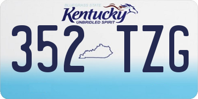 KY license plate 352TZG
