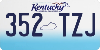 KY license plate 352TZJ
