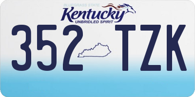 KY license plate 352TZK