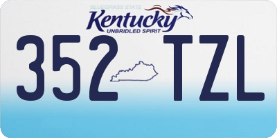 KY license plate 352TZL