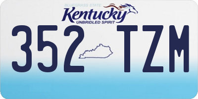 KY license plate 352TZM