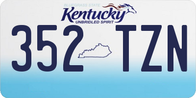KY license plate 352TZN