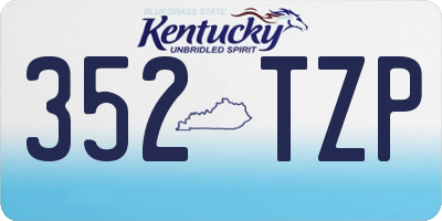 KY license plate 352TZP