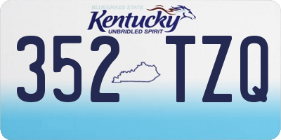 KY license plate 352TZQ