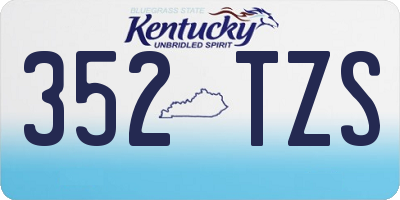 KY license plate 352TZS