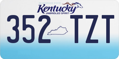 KY license plate 352TZT