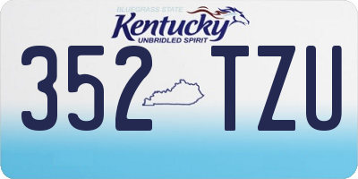 KY license plate 352TZU