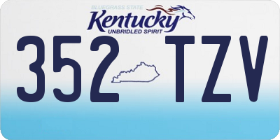 KY license plate 352TZV